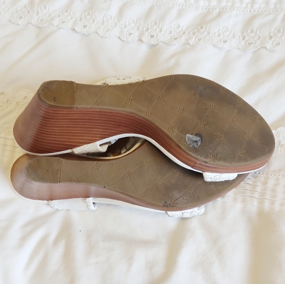 Jack Rogers Luccia Platform Medallion Wedge Sandals Slides White Sz 8 - Picture 5 of 6